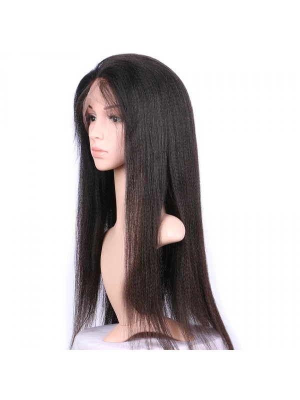 Yaki Straight Lace Front Human Hair Wigs With Baby Hair For Women 1 Yaki Straight Lace Front Human Hair Wigs With Baby Hair For Women