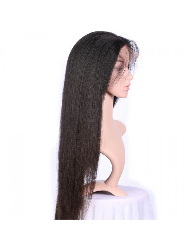 Yaki Straight Lace Front Human Hair Wigs With Baby Hair For Women 2 Yaki Straight Lace Front Human Hair Wigs With Baby Hair For Women - Image 2