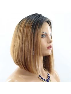 Silky Straight Color 100% Brazilian Remy Human Hair Lace Front Wigs