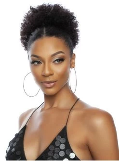 Mane Concept Pristine Queen Human Hair DrawString - AFRO PUFF WNT LARGE -Boutique Wig Shop pqwnt034m