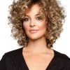 Capless Medium Synthetic Hair Curly Wig Without Bangs