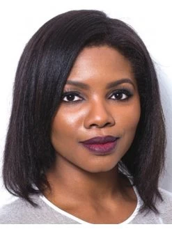 Lace Front Shoulder Length Remy Human Hair Straight Wig Without Bangs