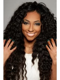 Capless Long Synthetic Hair Curly Wig Without Bangs