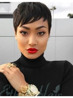 Top Grade Human Hair Short Capless Wig