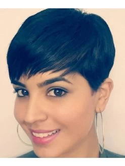 2017 Machine Made Short Human Hair Wig