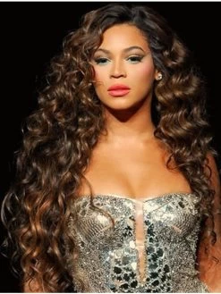 Long Curly Weave Hairstyles Thick Hair Wig With Round Face