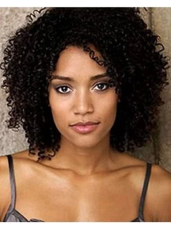 Medium Length Curly Hair Wig For Black Women