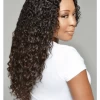 Lace Front Long Synthetic Hair Curly Brown Wig Without Bangs