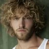 Capless Short Synthetic Hair Curly Wig For Men