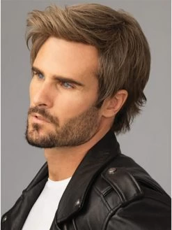 Lace Front Short Synthetic Hair Straight Wig For Man -Boutique Wig Shop rwh611017 04