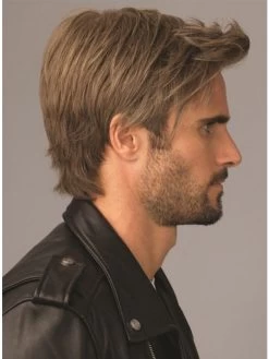 Lace Front Short Synthetic Hair Straight Wig For Man -Boutique Wig Shop rwh611017 05