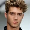 Capless Short Synthetic Hair Curly Wig For Man