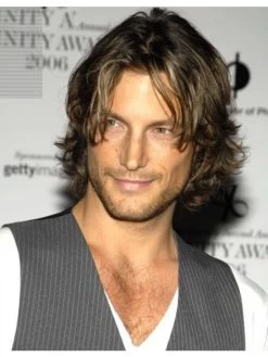 Lace Front Short Remy Human Hair Wavy Wig For Man