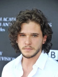 Full Lace Medium Synthetic Hair Curly Mens Wig