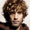 Capless Short Synthetic Hair Curly Mens Wig