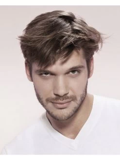 Capless Short Synthetic Hair Straight Mens Wig