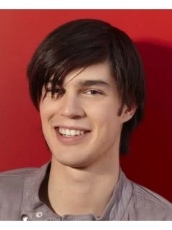 Full Lace Short Remy Human Hair Straight Mens Wig