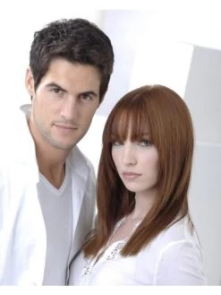 Lace Front Short Remy Human Hair Straight Mens Wig