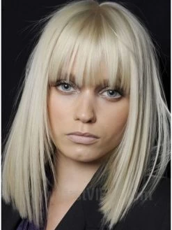 Synthetic Hair Capless Long Straight With Bangs Wig