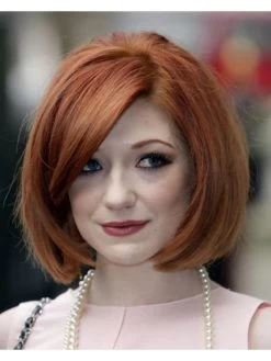 Synthetic Hair Lace Front Medium Straight Bobs Wig