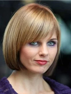 Synthetic Hair Short Bob Wig With Layered Bangs