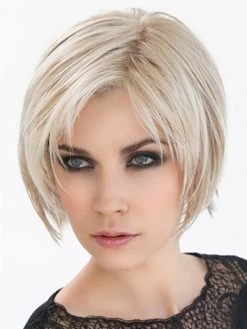 Straight Lace Front Chin Length Synthetic Hair Bobs Grey Wig