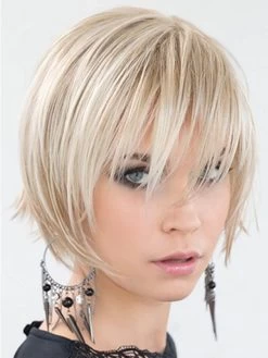 Straight Lace Front Chin Length Synthetic Hair Bobs Grey Wig -Boutique Wig Shop rwk611047 03