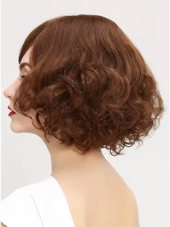 Wavy Capless Short Synthetic Hair Bobs Brown Wig -Boutique Wig Shop rwk611087 03