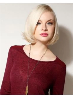 Straight Lace Front Short Synthetic Hair Bobs Blonde Wig