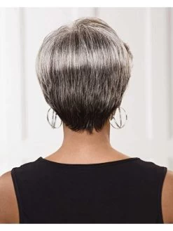 Straight Capless Short Synthetic Hair Afro Grey Wig -Boutique Wig Shop rwk611111 03