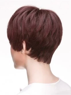 Straight Capless Cropped Remy Human Hair With Bangs Auburn Wig -Boutique Wig Shop rwk611124 03