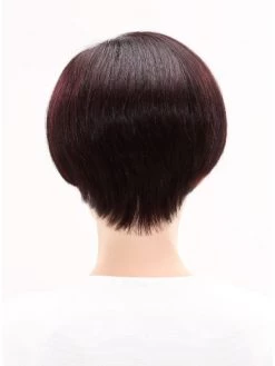 Straight Capless Cropped Synthetic Hair With Bangs Auburn Wig -Boutique Wig Shop rwk611134 03