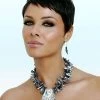 Straight Capless Short Remy Human Hair Afro Black Wig