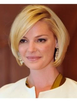 Celebrity Short Bob Hair Wig With Side Bangs