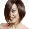 Capless Short Remy Human Hair Bobs Brown Wig