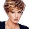 Straight Capless Short Synthetic Hair Layered Wig
