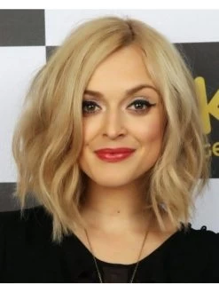 Lace Front Shoulder Length Synthetic Hair Wig Without Bangs