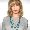 Capless Medium Remy Human Hair Wavy Blonde Wig