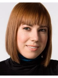 Capless Medium Synthetic Hair Straight Blonde Bobs Wig