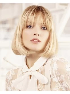 Capless Medium Synthetic Hair Wavy Blonde Bobs Wig