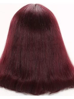 Capless Medium Remy Human Hair Wavy Auburn Wig With Bangs -Boutique Wig Shop rwl611150 05