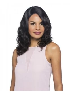 Lace Front Long Synthetic Hair Wavy Black Afro Wig