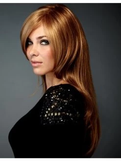 Capless Long Synthetic Hair Straight Brown Afro Wig