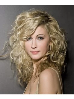 Capless Long Synthetic Hair Wavy Blonde Layered Wig