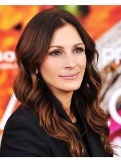 Lace Front Long Synthetic Hair Wavy Auburn Wig Without Bangs