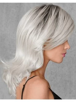 Lace Front Long Synthetic Hair Wavy Grey Wig Without Bangs -Boutique Wig Shop rwm611077 03