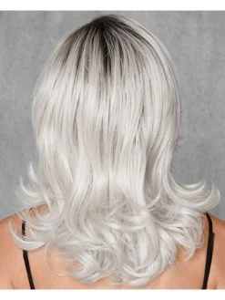 Lace Front Long Synthetic Hair Wavy Grey Wig Without Bangs -Boutique Wig Shop rwm611077 04