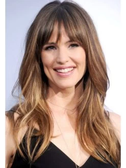 Capless Long Remy Human Hair Wavy Wig With Bangs