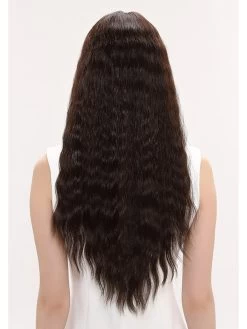 Capless Long Remy Human Hair Curly Brown Wig With Bangs -Boutique Wig Shop rwm611164 05