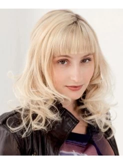 Capless Long Crp Blonde Hair Wig Bangs